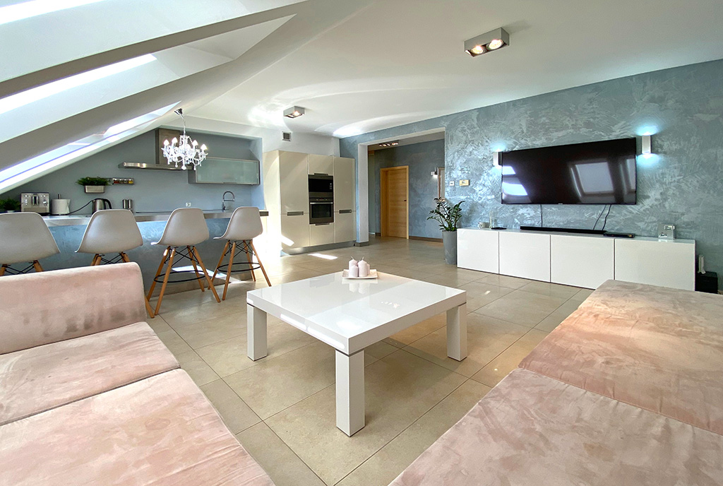 prestiżowy salon w ekskluzywnym apartamencie do sprzedaży Szczecin