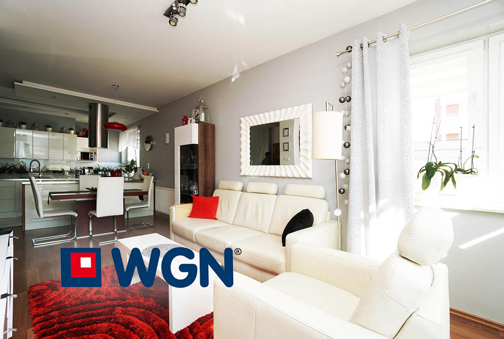 nowoczesny salon w ekskluzywnym apartamencie do sprzedaży Elbląg