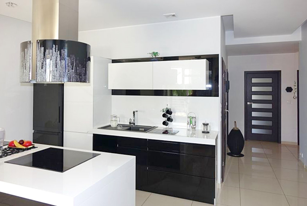 nowoczesna kuchnia w ekskluzywnym apartamencie do sprzedaży Toruń (okolice)