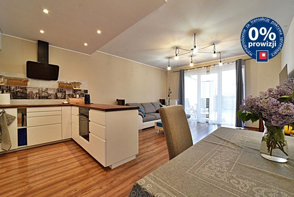 nowocześnie zaprojektowany salon w ekskluzywnym apartamencie do sprzedaży Bolesławiec