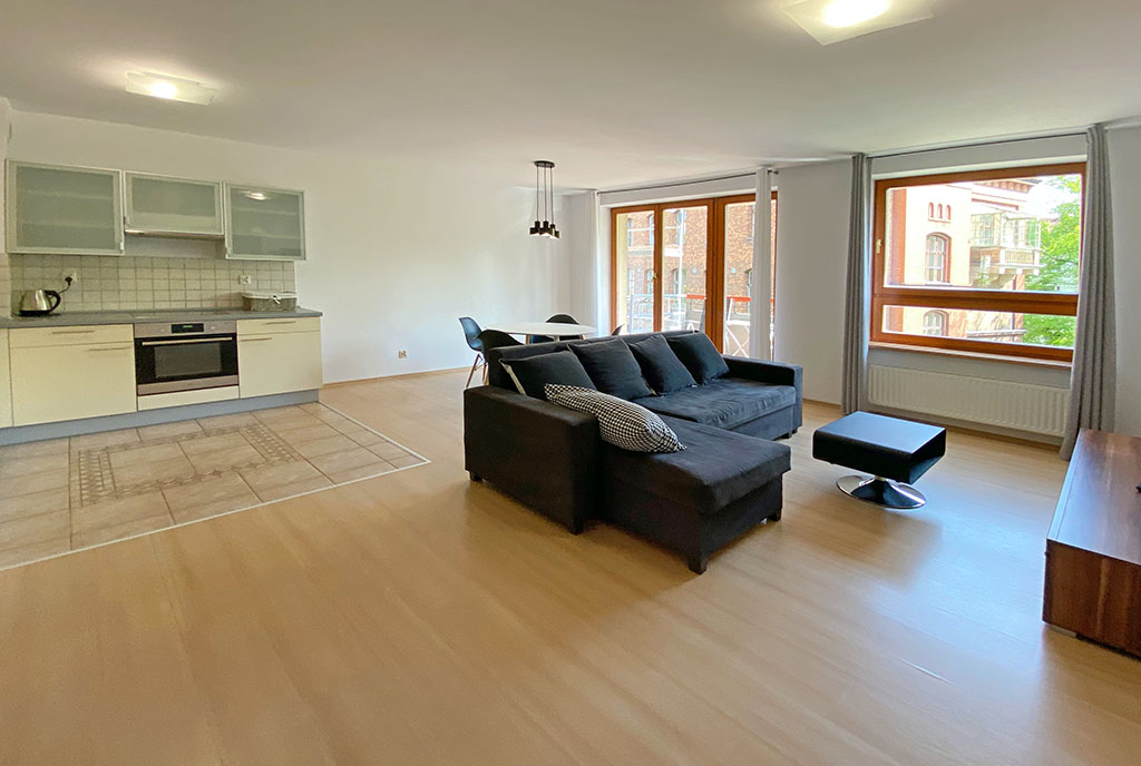 przestronne wnętrze ekskluzywnego apartamentu na wynajem Szczecin