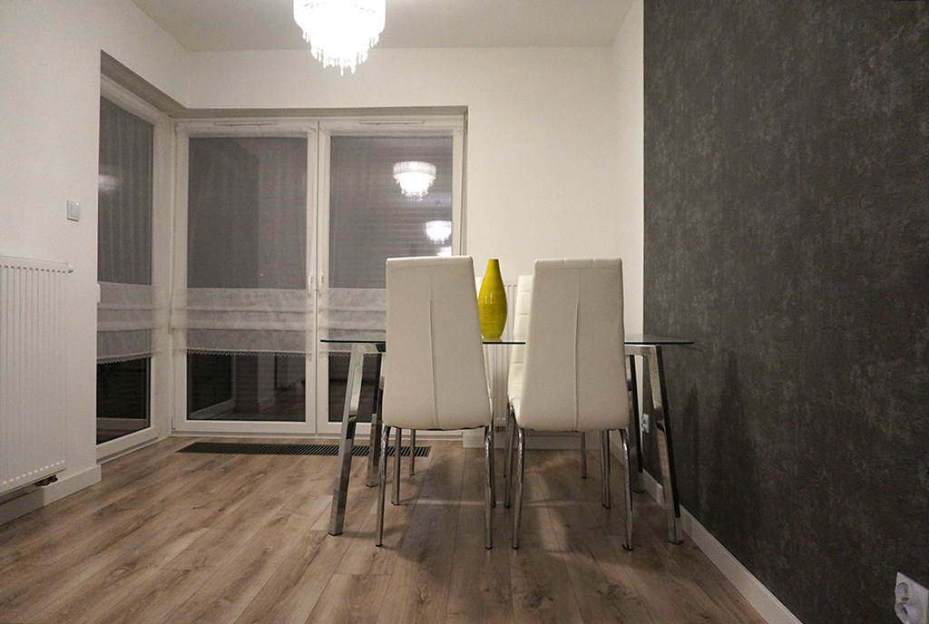 na zdjęciu jadalnia w ekskluzywnym apartamencie na wynajem Wrocław