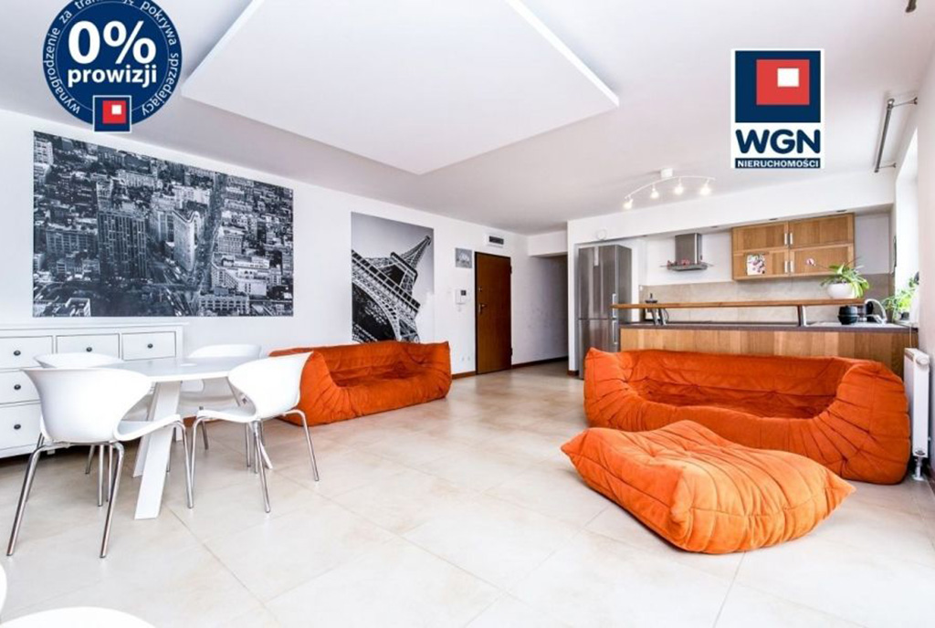 słoneczny salon w luksusowym apartamencie do sprzedaży Gdynia