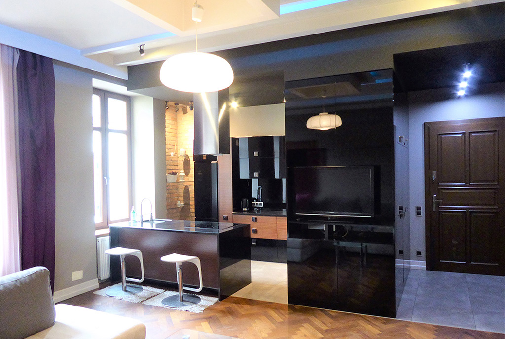 nowoczesna kuchnia w ekskluzywnym apartamencie do wynajęcia Częstochowa