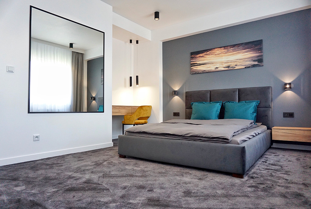 prywatna sypialnia w ekskluzywnym apartamencie na wynajem Legnica