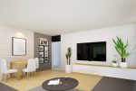 wizualizacja przedstawiająca salon w ekskluzywnym apartamencie do sprzedaży Kalisz