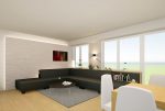 widok na drugą część salonu w ekskluzywnym apartamencie do sprzedaży Kalisz
