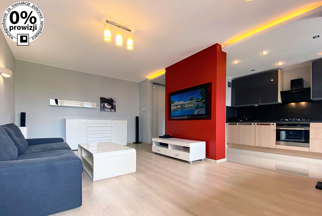 zaaranżowane w modnym stylu wnętrze luksusowego apartamentu na sprzedaż Katowice (okolice)