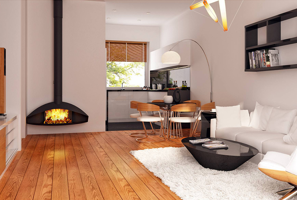 widok z innej perspektywy na komfortowy pokój dzienny w luksusowej willi na sprzedaż Kalisz