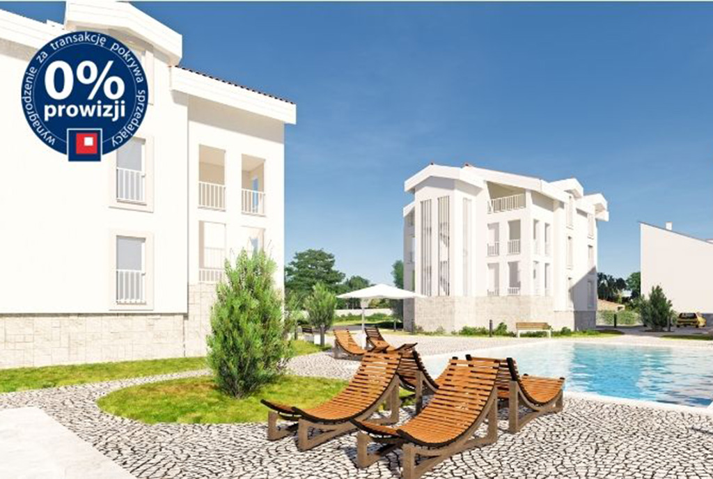 osiedle z basenem, gdzie znajduje się oferowany do sprzedaży luksusowy apartament Chorwacja (Sovlje)