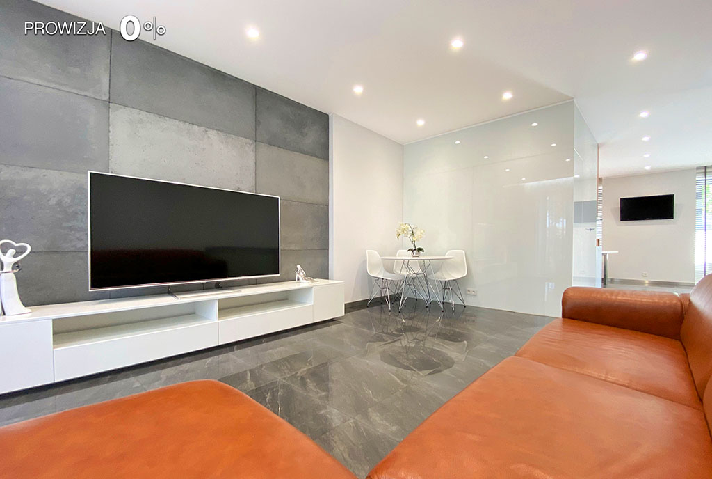 nowoczesny salon w ekskluzywnym apartamencie do sprzedaży Katowice (okolice)