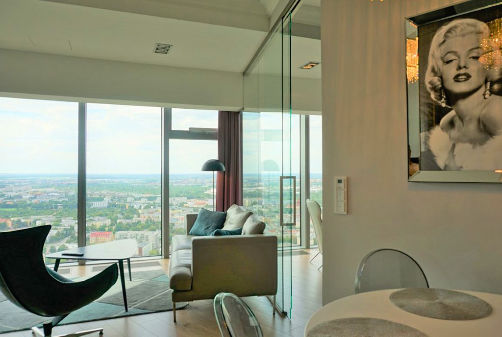 prestiżowy salon w ekskluzywnym apartamencie do wynajęcia Wrocław