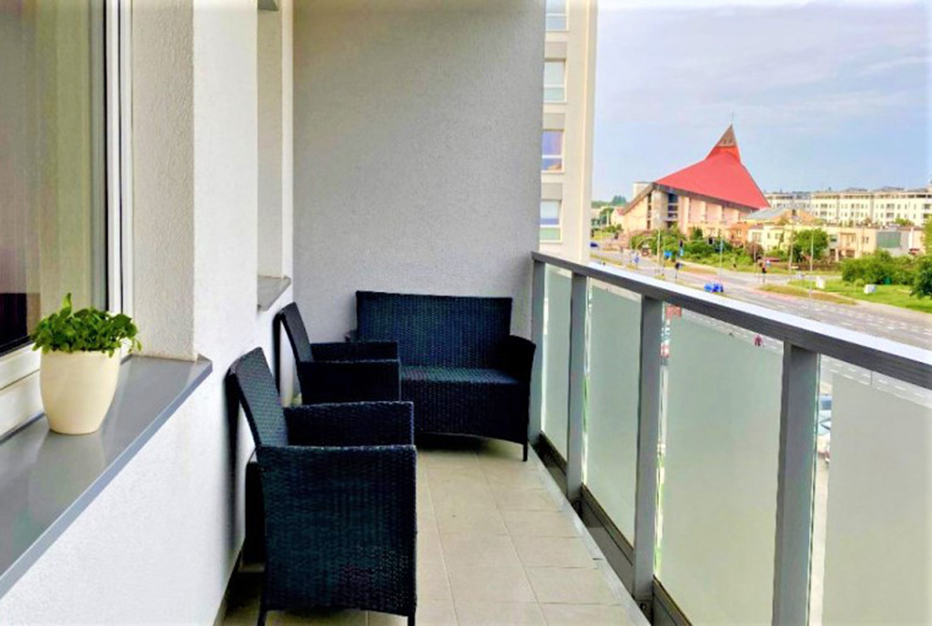 widokowy taras przy ekskluzywnym apartamencie do sprzedaży Gdańsk