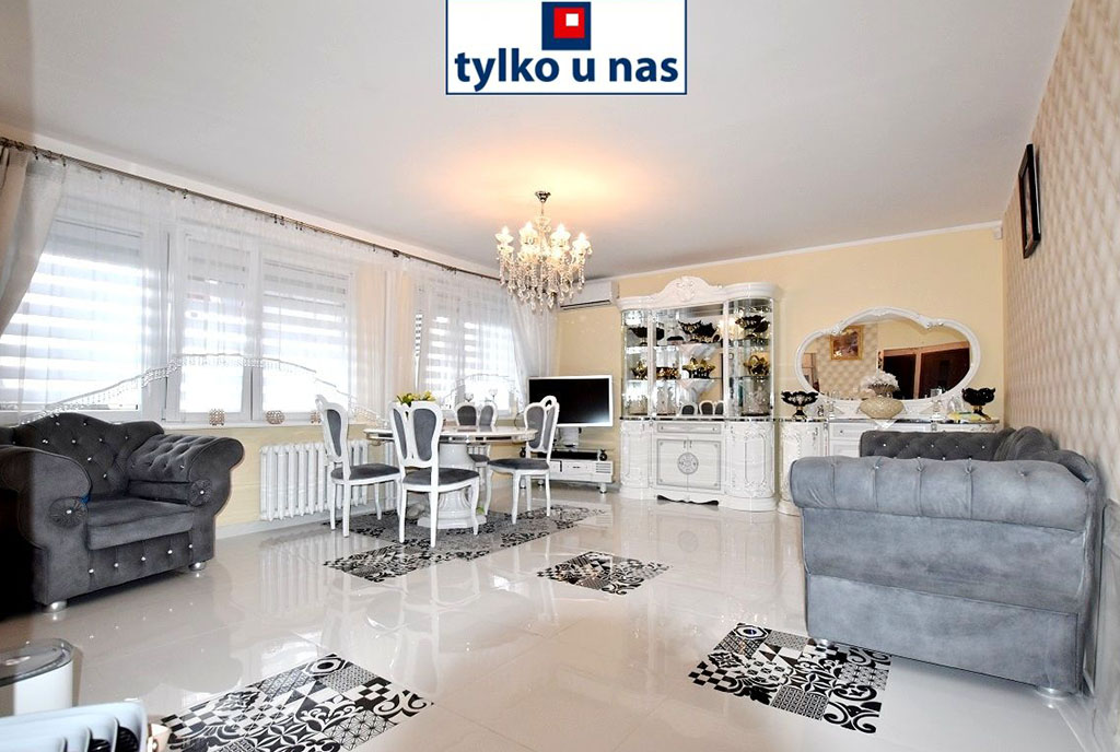 wytworny pokój dzienny w luksusowym apartamencie na sprzedaż Inowrocław