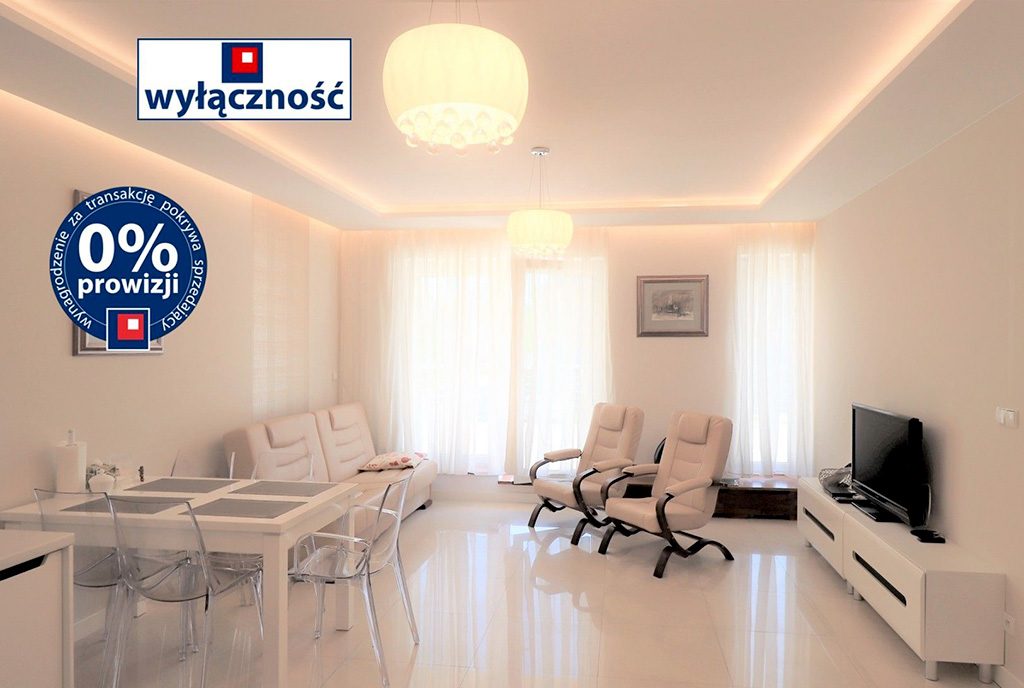 nowoczesny salon w ekskluzywnym apartamencie do sprzedaży Ustroń