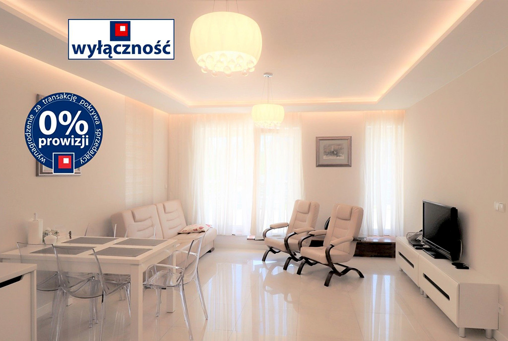 nowoczesny salon w ekskluzywnym apartamencie do sprzedaży Ustroń