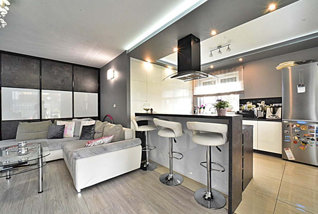 nowoczesna kuchnia w luksusowym apartamencie do wynajmu Bolesławiec