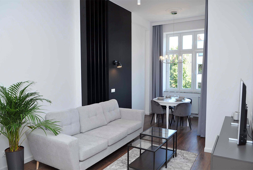 prestiżowy salon w ekskluzywnym apartamencie do wynajęcia Szczecin