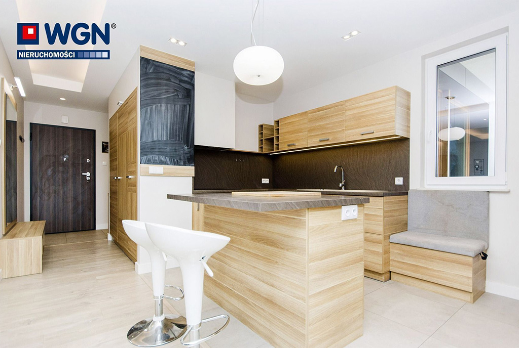 kuchnia w nowoczesnej zabudowie w luksusowym apartamencie na sprzedaż Gdańsk