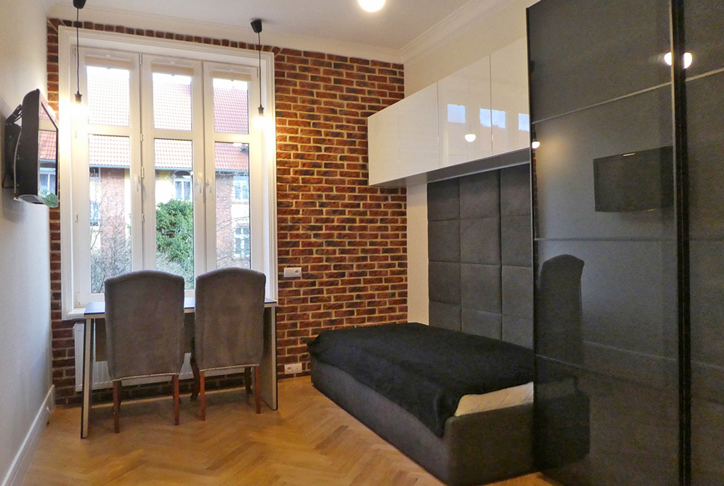 fragment sypialni w ekskluzywnym apartamencie do sprzedaży Mazury