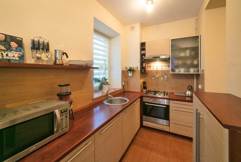 zabudowana kuchnia w luksusowym apartamencie na sprzedaż Szczecin