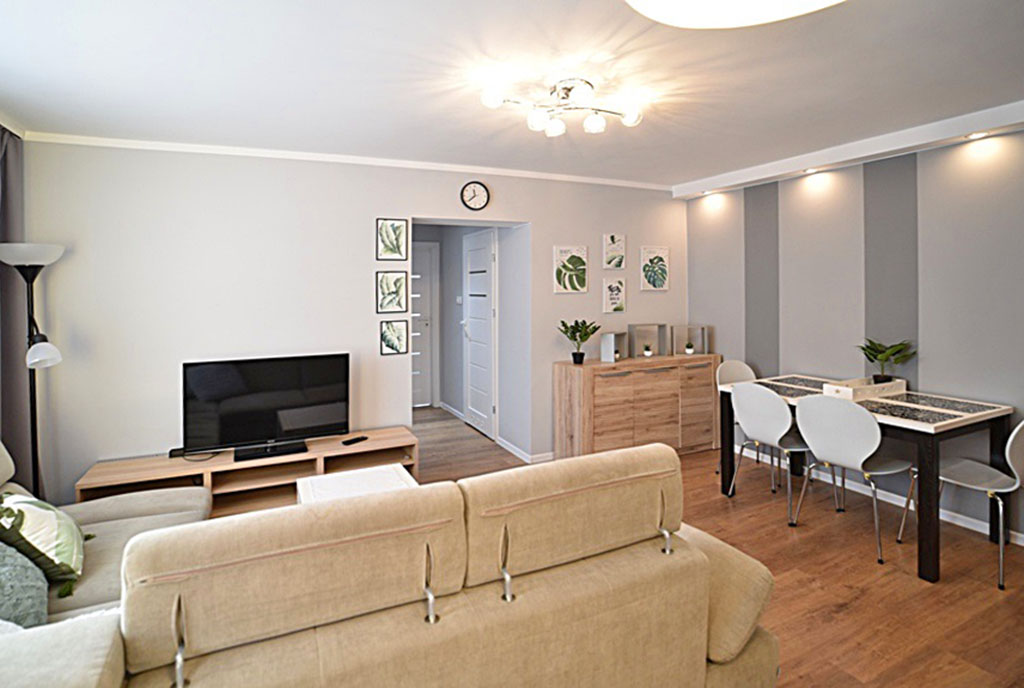 fragment eleganckiego wnętrza luksusowego apartamentu na wynajem Bolesławiec