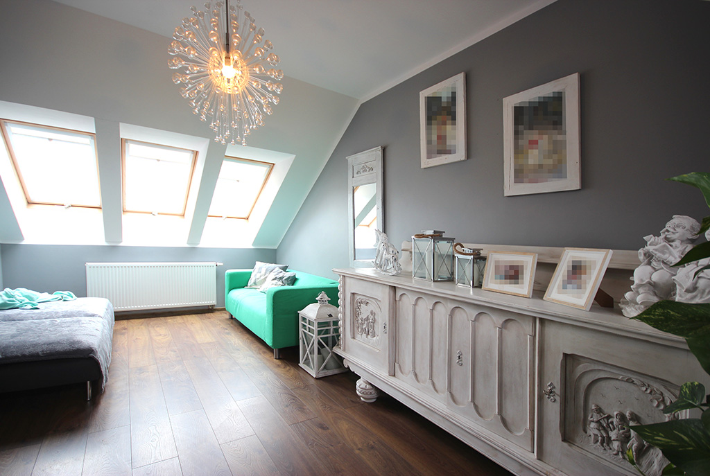 elegancka sypialnia w luksusowej willi na sprzedaż Szczecin (okolice)