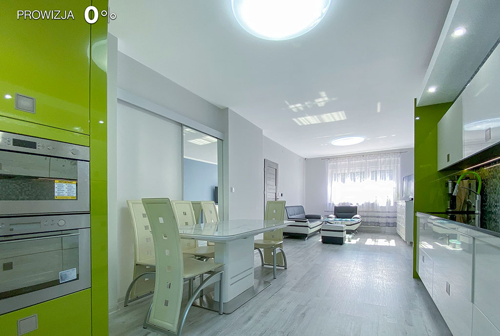 nowocześnie zaaranżowana kuchnia w luksusowej willi do wynajmu Tarnowskie Góry