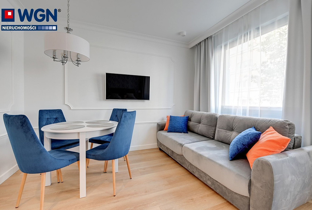 nowoczesny design salonu w ekskluzywnym apartamencie do sprzedaży Gdańsk