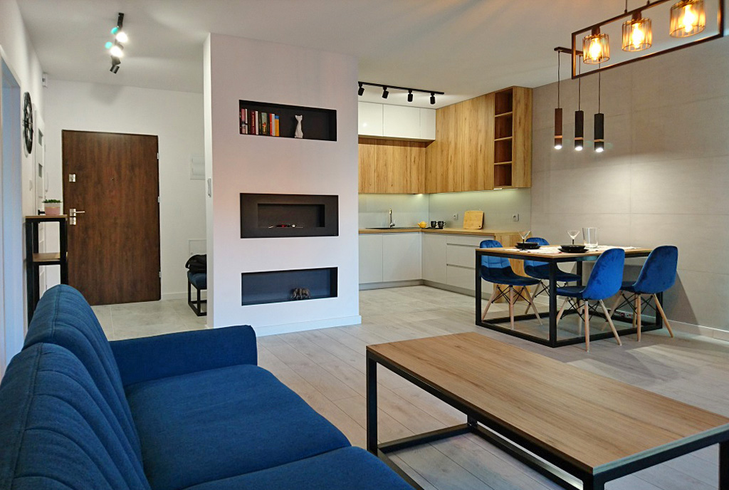 ekskluzywne wnętrze salonu luksusowego apartamentu do sprzedaży Częstochowa