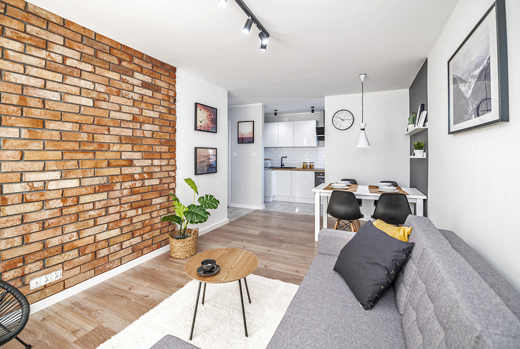 zaprojektowane zgodnie z najnowszymi trendami wnętrze luksusowego apartamentu na sprzedaż Kalisz (okolice)