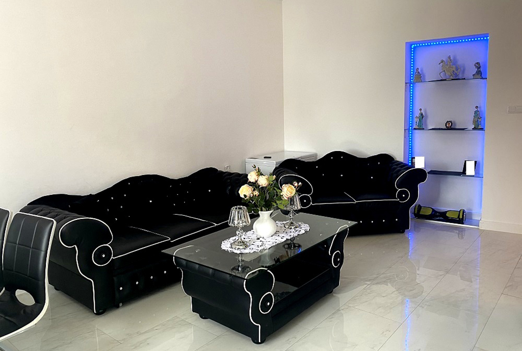 stylowy salon w ekskluzywnym apartamencie do wynajęcia Inowrocław