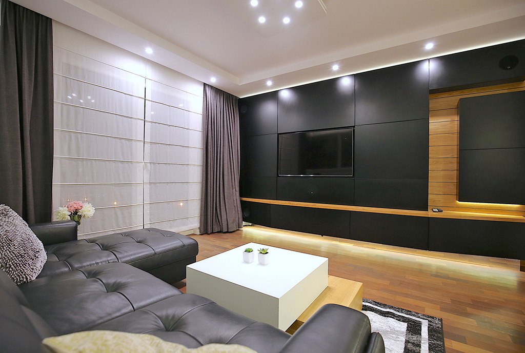 nowoczesny salon w ekskluzywnym apartamencie do wynajęcia Szczecin
