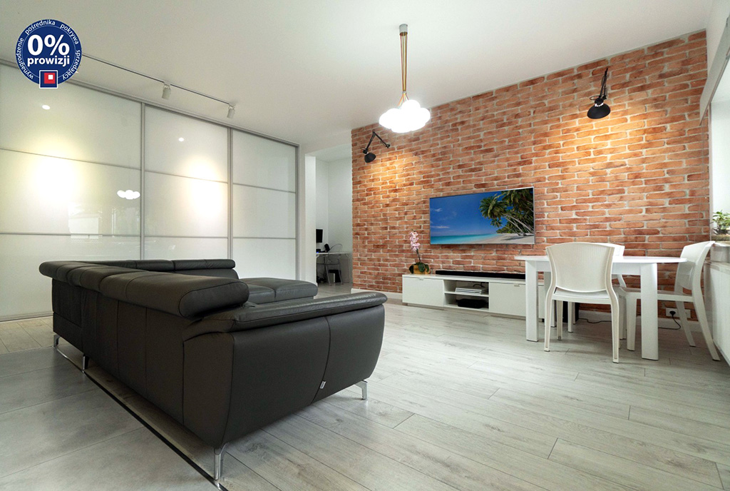 zaprojektowane zgodnie z najnowszymi trendami wnętrze luksusowego apartamentu na sprzedaż Katowice (okolice)