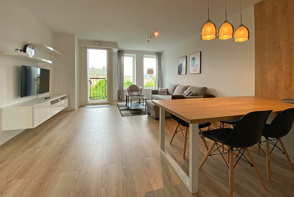 wytworne wnętrze ekskluzywnego apartamentu do wynajęcia Szczecin