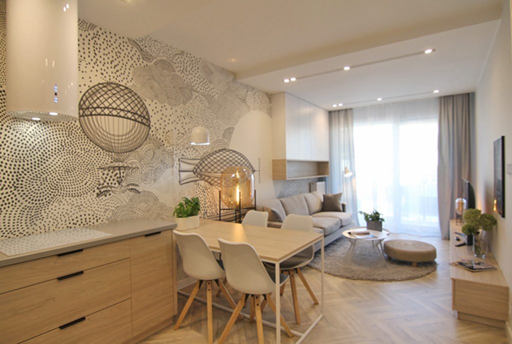 wytworny salon w ekskluzywnym apartamencie do wynajęcia Wieluń