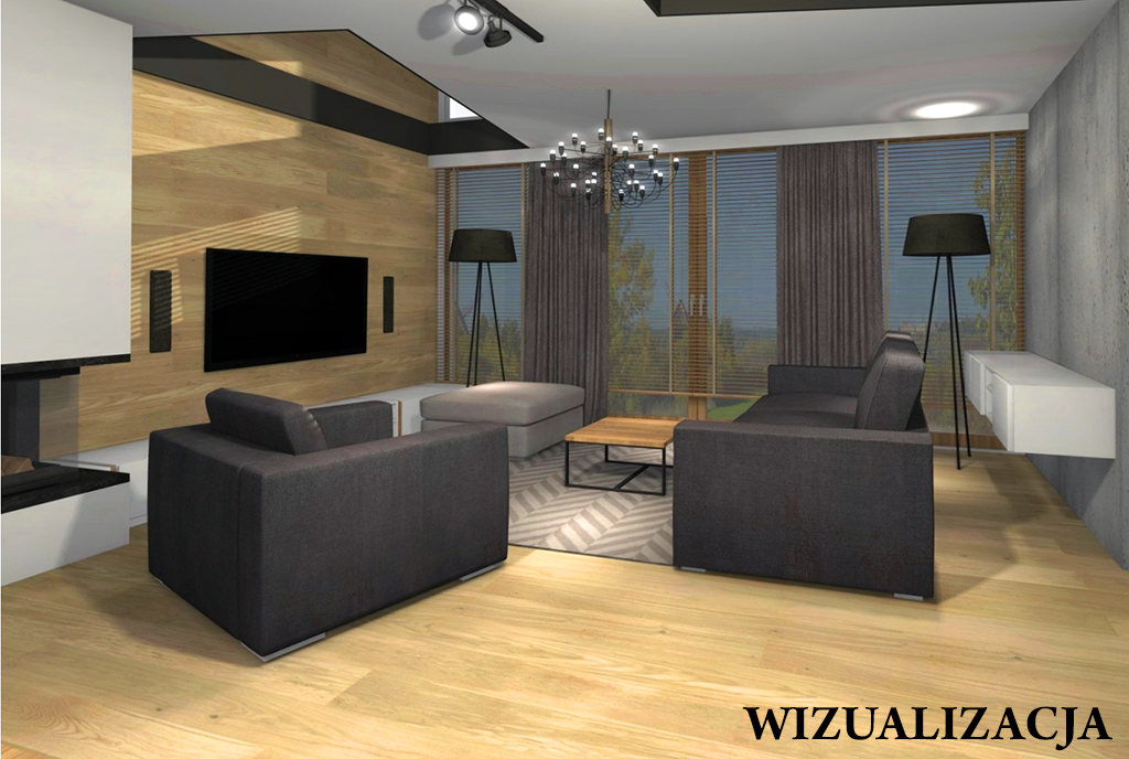 druga strona salonu w luksusowym apartamencie na sprzedaż Kwidzyn