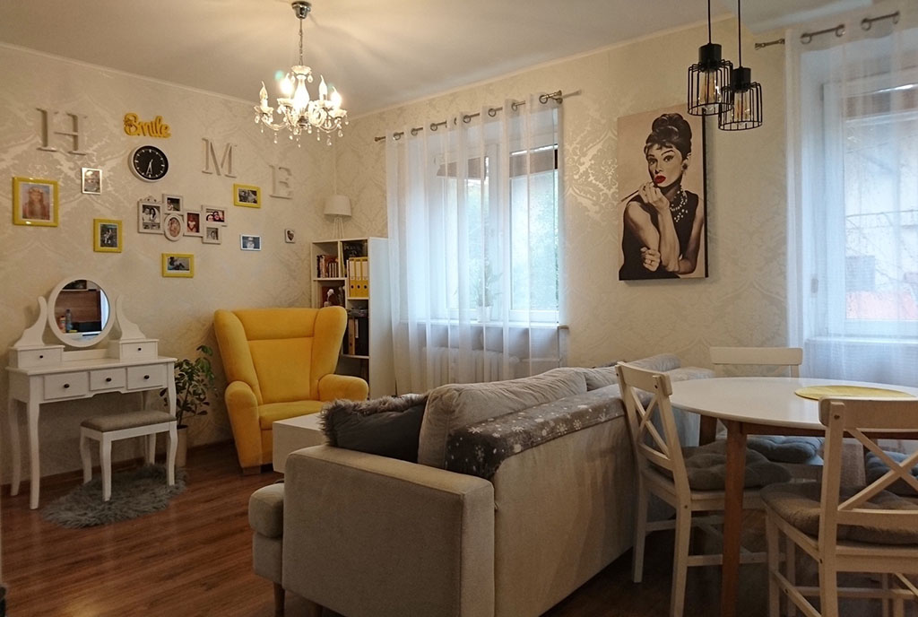 zbliżenie na salon w luksusowym apartamencie na sprzedaż Częstochowa
