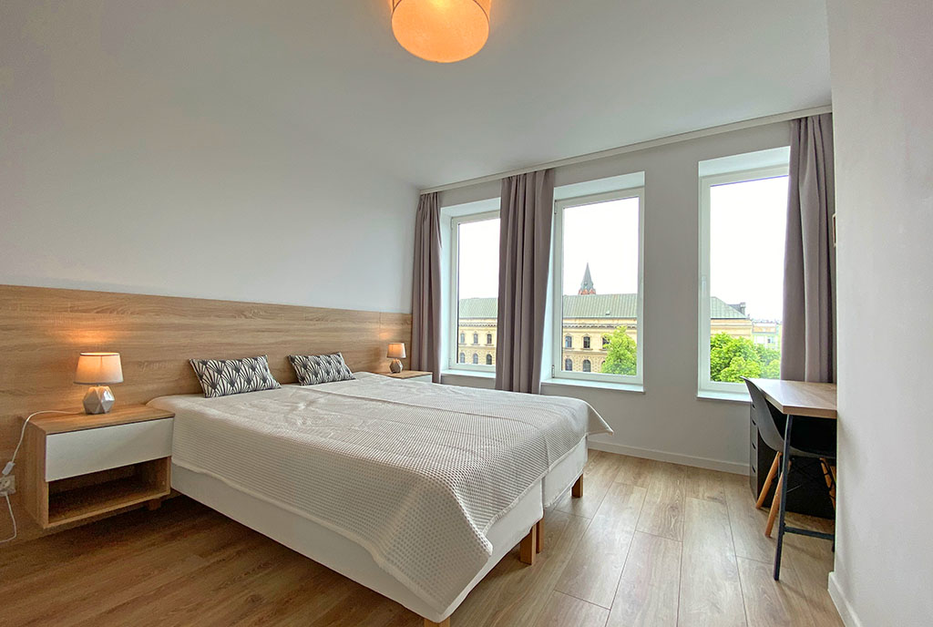prywatna sypialnia w luksusowym apartamencie do wynajęcia Szczecin