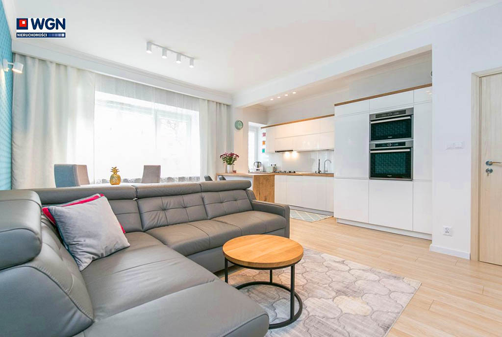 zaprojektowana zgodnie z najnowszymi trendami kuchnia w ekskluzywnym apartamencie do sprzedaży Gdynia