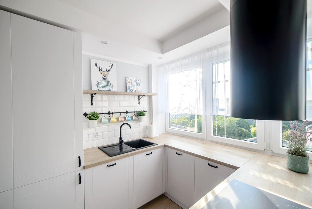 praktyczna kuchnia w luksusowym apartamencie na sprzedaż Szczecin
