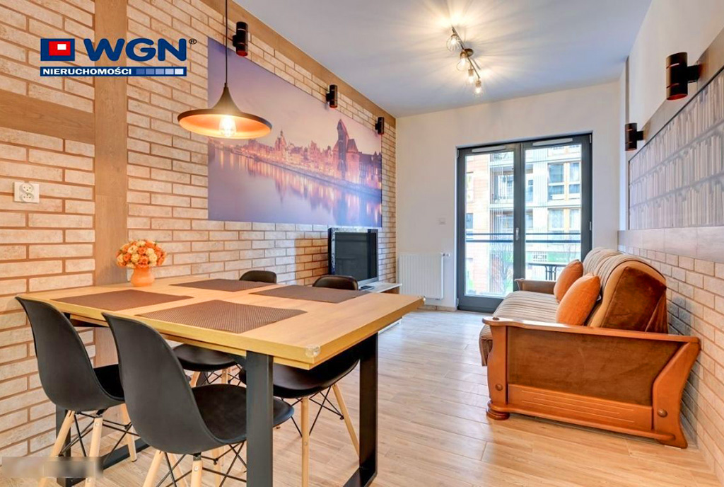 druga strona salonu w ekskluzywnym apartamencie na sprzedaż Gdańsk