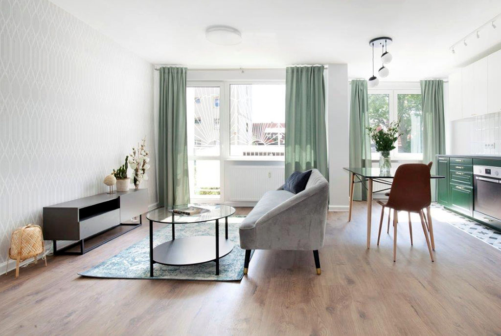 stylowy salon w ekskluzywnym apartamencie do sprzedaży Gdańsk
