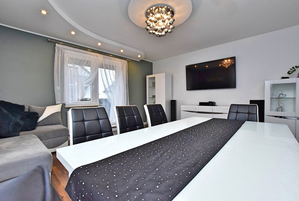 widok od strony jadalni na luksusowy apartament na sprzedaż Inowrocław