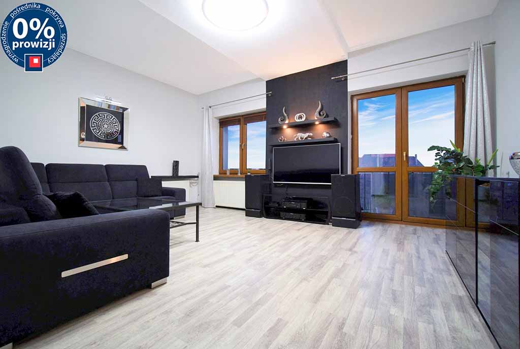 nowoczesny salon w ekskluzywnym apartamencie do sprzedaży Katowice (okolice)