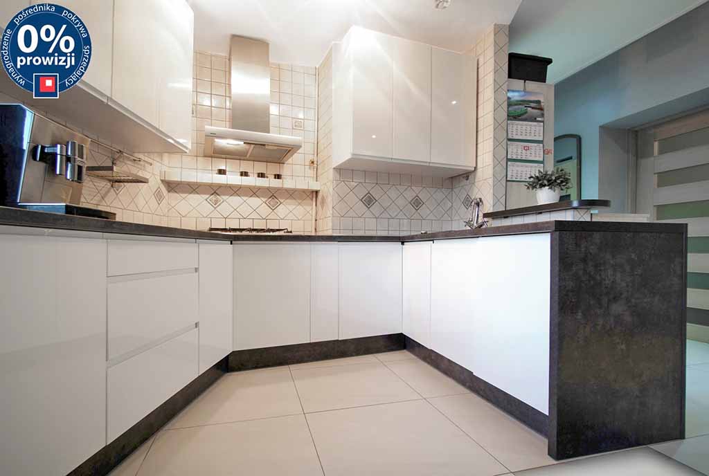 funkcjonalnie zabudowana kuchnia w luksusowym apartamencie na sprzedaż Katowice (okolice)