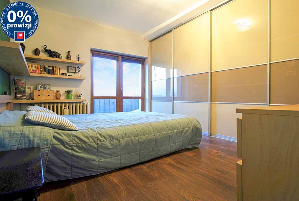 elegancka sypialnia w ekskluzywnym apartamencie do sprzedaży Katowice (okolice)