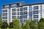 widok na cały budynek, w którym znajduje się oferowany na sprzedaż luksusowy apartament na sprzedaż Gdańsk