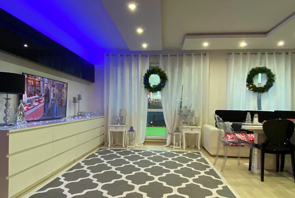 druga strona salonu w luksusowym apartamencie na sprzedaż Szczecin