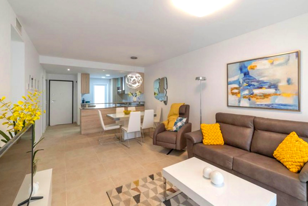 przestronny salon w ekskluzywnej willi do sprzedaży Hiszpania (Costa Almeria, Pulpi)